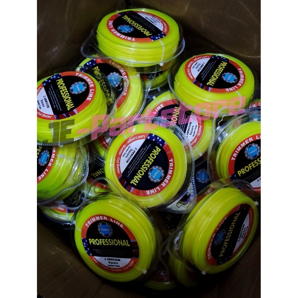 TRIMMER LINE PROFESSIONAL 2.4(50m) /SENAR MESIN POTONG RUMPUT 328 harga grosir isi 25 PCS