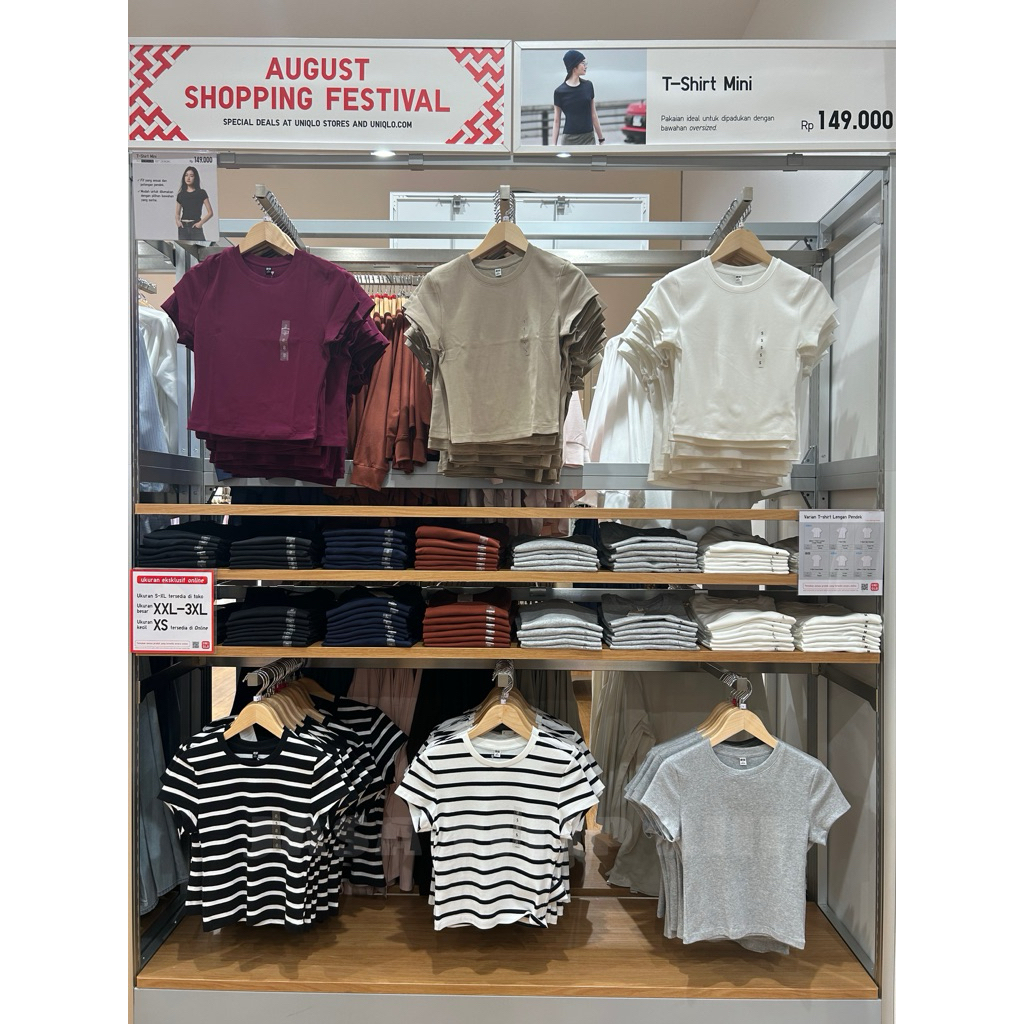 T-Shirt Mini (Crop Top) WOMEN UNIQLO