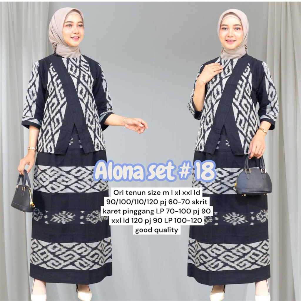 [TERLENGKAP BISA COD]  SETELAN ONE SET BATIK TENUN ETNIK ADAT KONDANGAN WANITA KEKINIAN ZEAA ALILA  