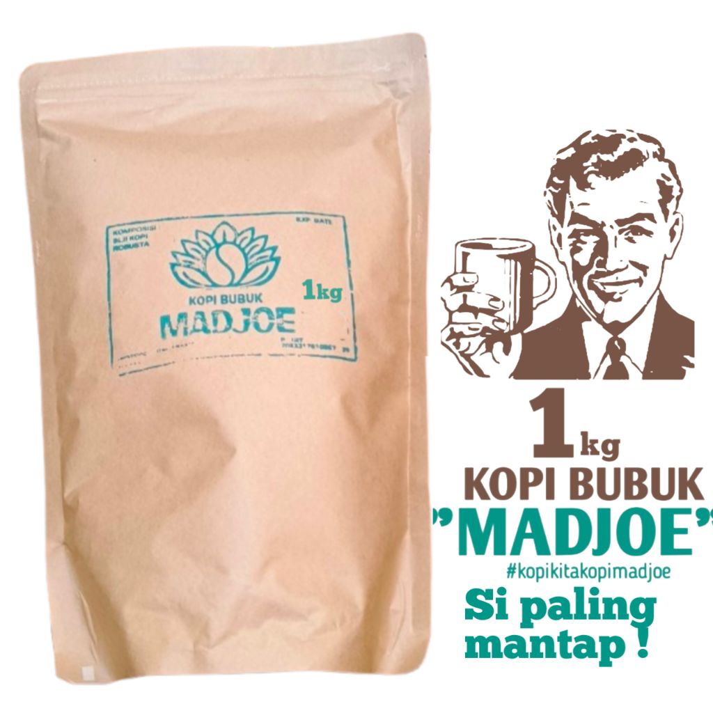 

Kopi Bubuk Madjoe 1kg ,Biji Kopi robusta Pilihan Asli 100%, Kopi Giling