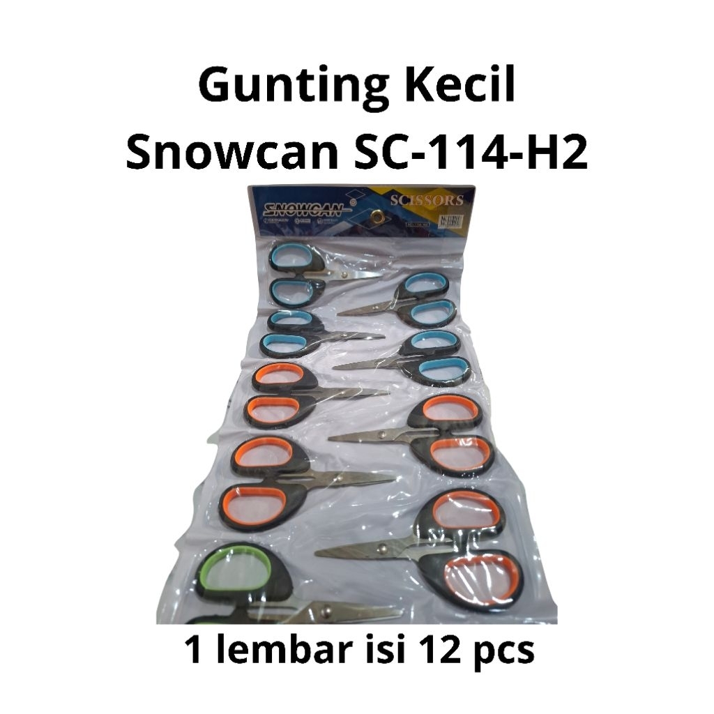 

GUNTING KECIL SNOWCAN SC-114-H2 - 1 LEMBAR ISI 12 PCS - GUNTING SERBAGUNA