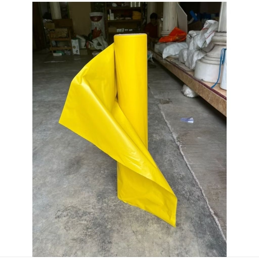 plastik layangan mengkilap warna KUNING tebal 45 Micron harga per meter
