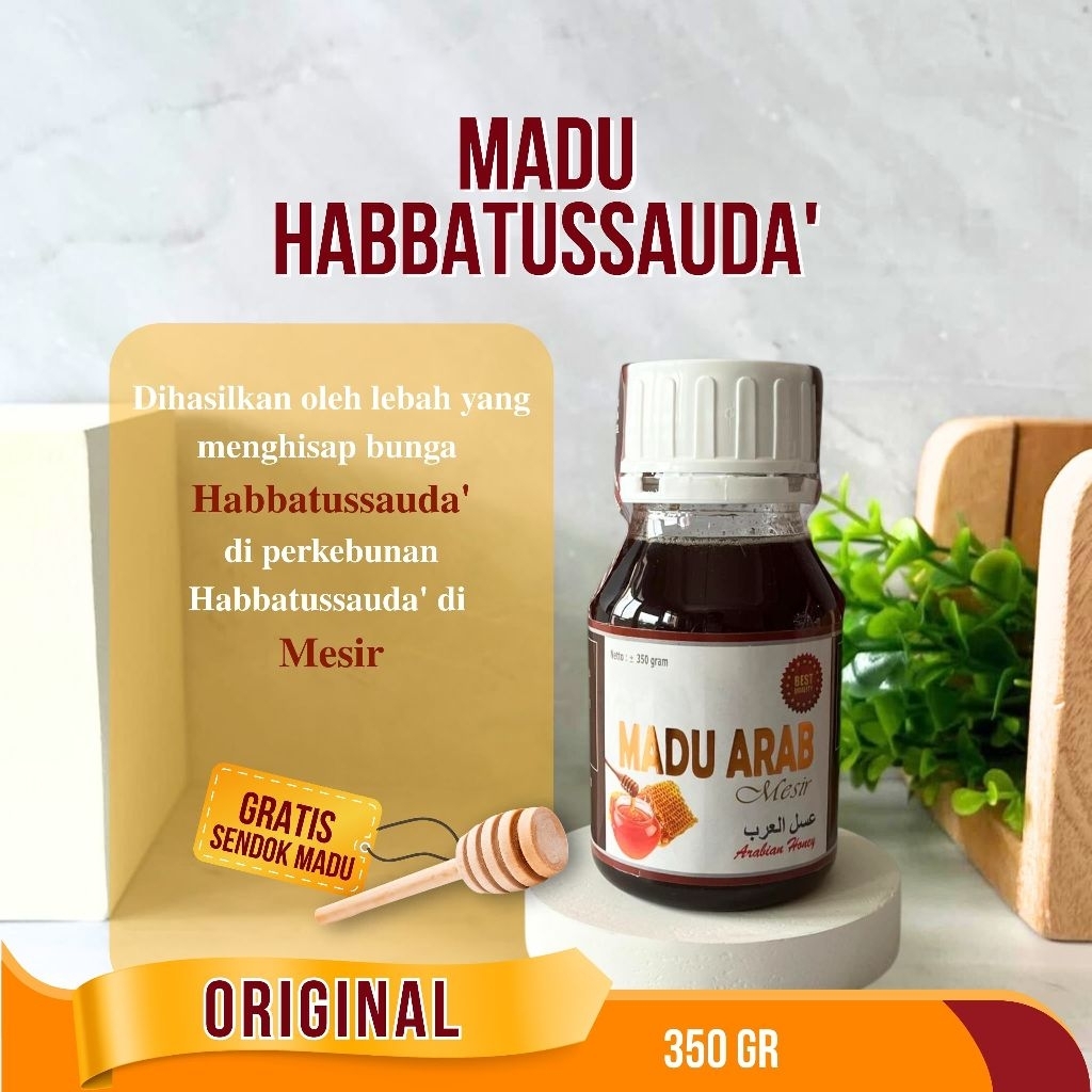 

Madu Arab Mesir. 350gr. Madu Habbassauda Original.