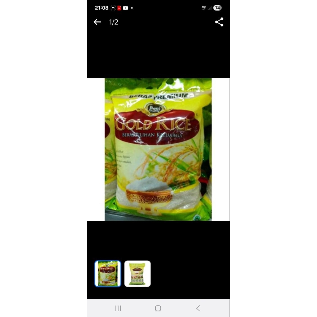 

Beras Gold Rice 5 kg Beras Premium Gold Rice kemasan 5kg
