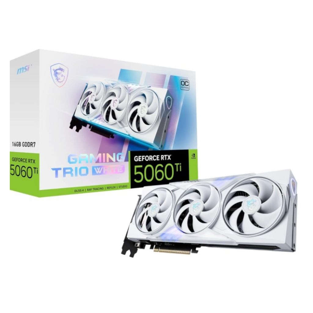 VGA MSI Geforce RTX 5060 Ti 16G Gaming Trio OC White 16GB GDDR7