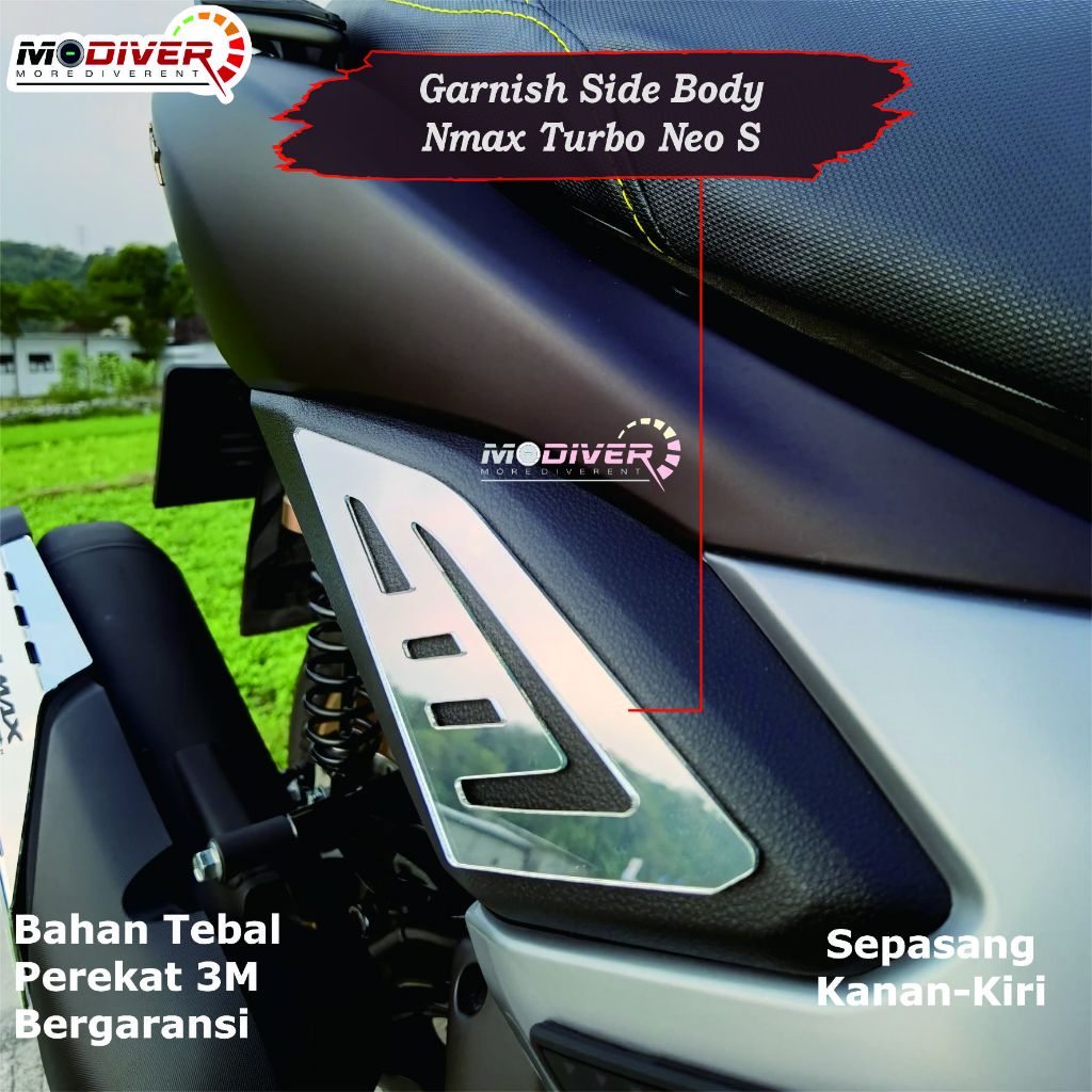 NMAX TURBO - Neo S Garnish Side Body aksesoris variasi cover emblem body motor