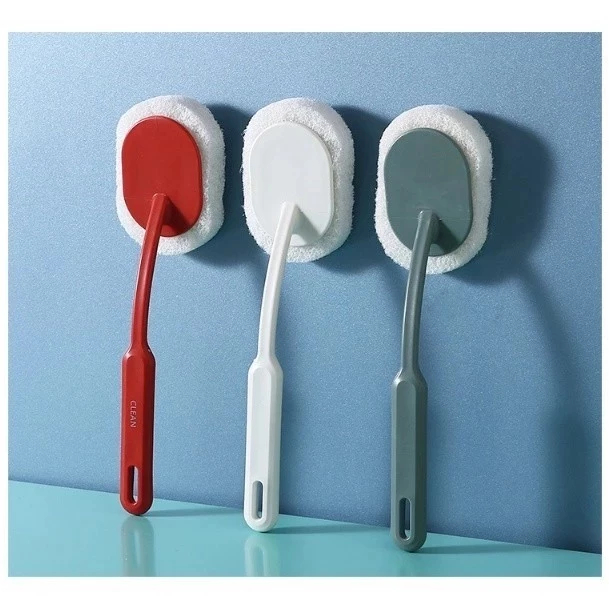 LYSASHOP - Sikat Kamar Mandi Dengan Tangkai | Spons Sabut Pembersih Dinding Kamar Mandi Serbaguna