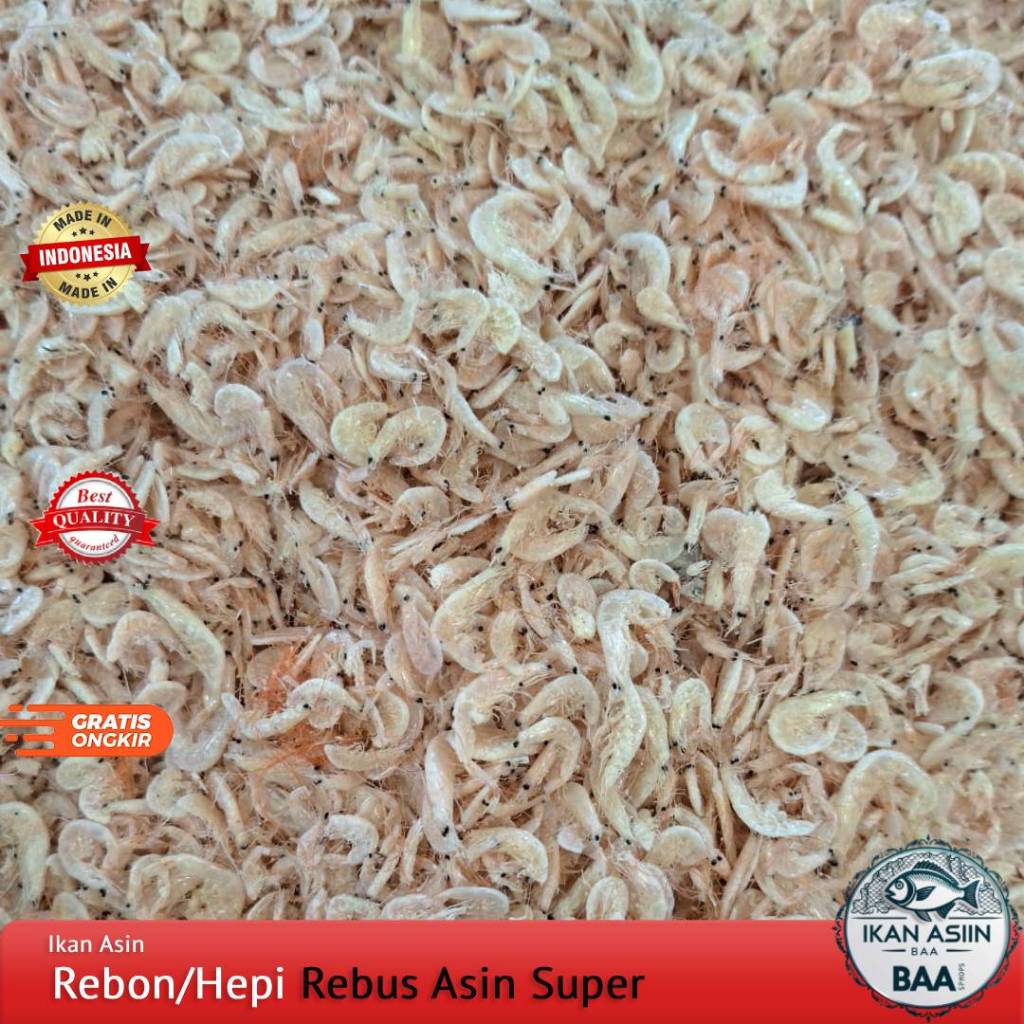 

Hepi Rebus Super / Udang Rebon Asin Kering 250gram, 500gram, 1kg