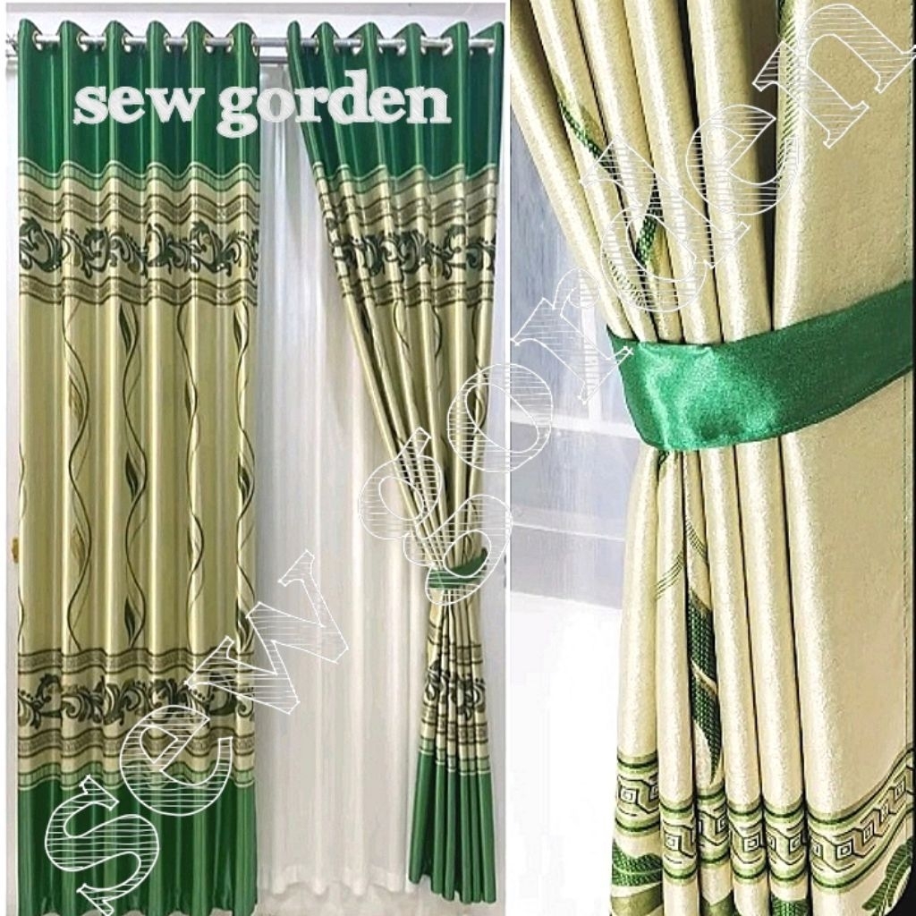 Gorden jendela pintu minimalis Gordeng import premium motip arizona 6 gelombang panjang 230cm