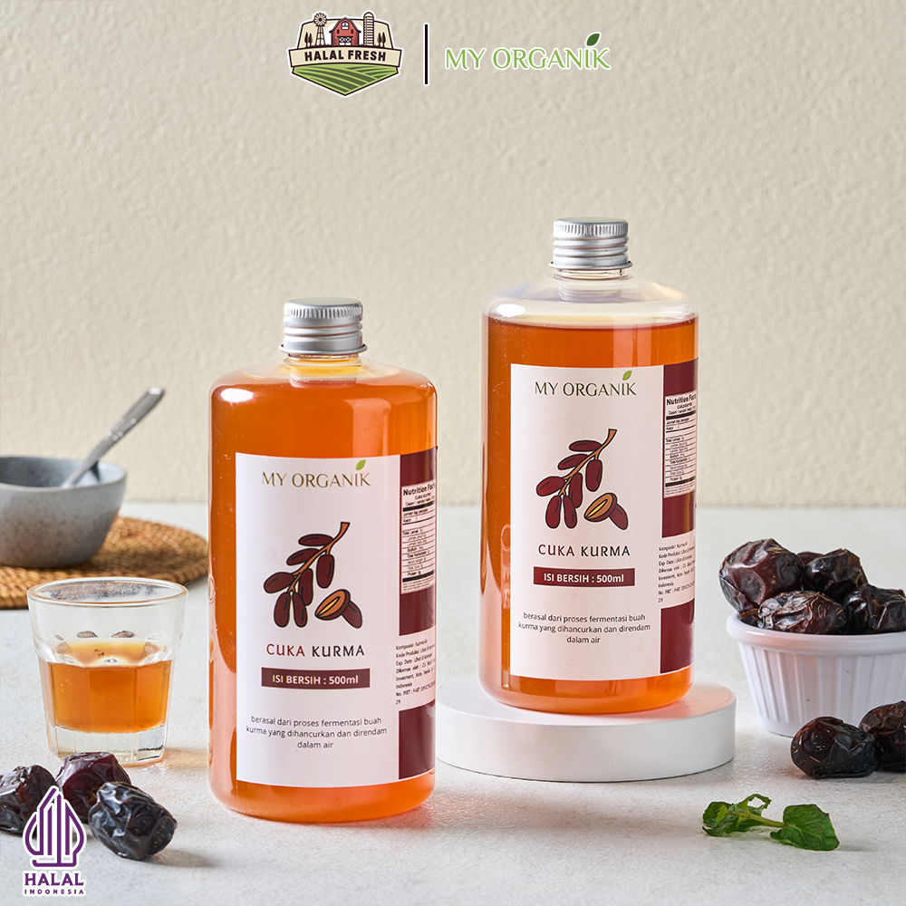 

My Organik Cuka Kurma Paket Lebih Banyak 1 Liter Cuka Kurma Dapat 2 Cuka Kurma 500ml