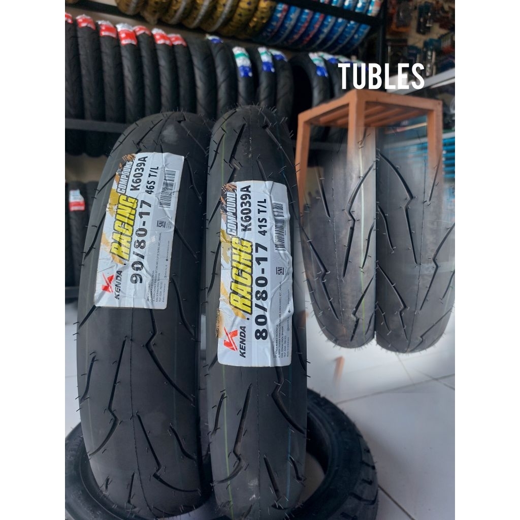 BAN KENDA RING 17 TIPE K6039A TUBLES 90/80 & 80/80