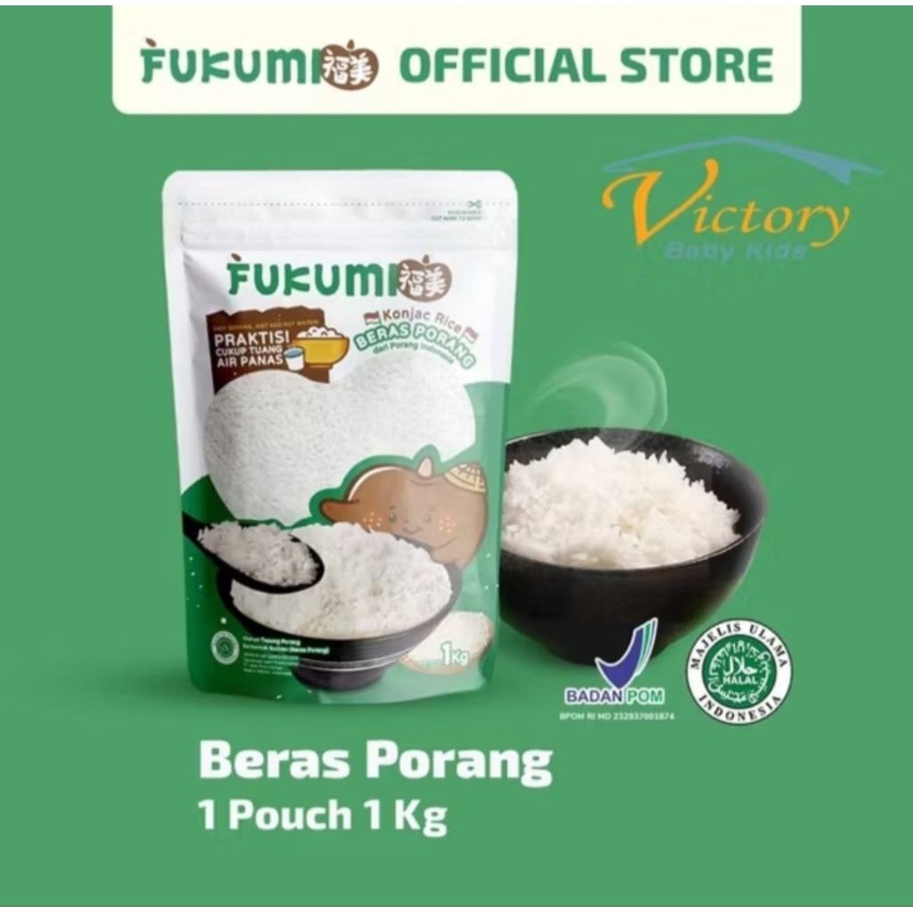 

fukumi beras porang kemasan pouch 1 kg /fukumi beras porang kemasan sachet