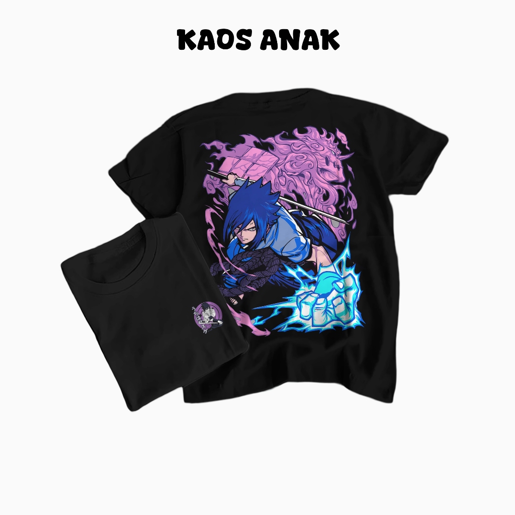 KAOS ANAK SASUKE UCHIHA SUSANOO | KAOS ANIME | T-SHIRT JEPANG | BAJU WIBU | DISTRO | UNISEX STREETWE