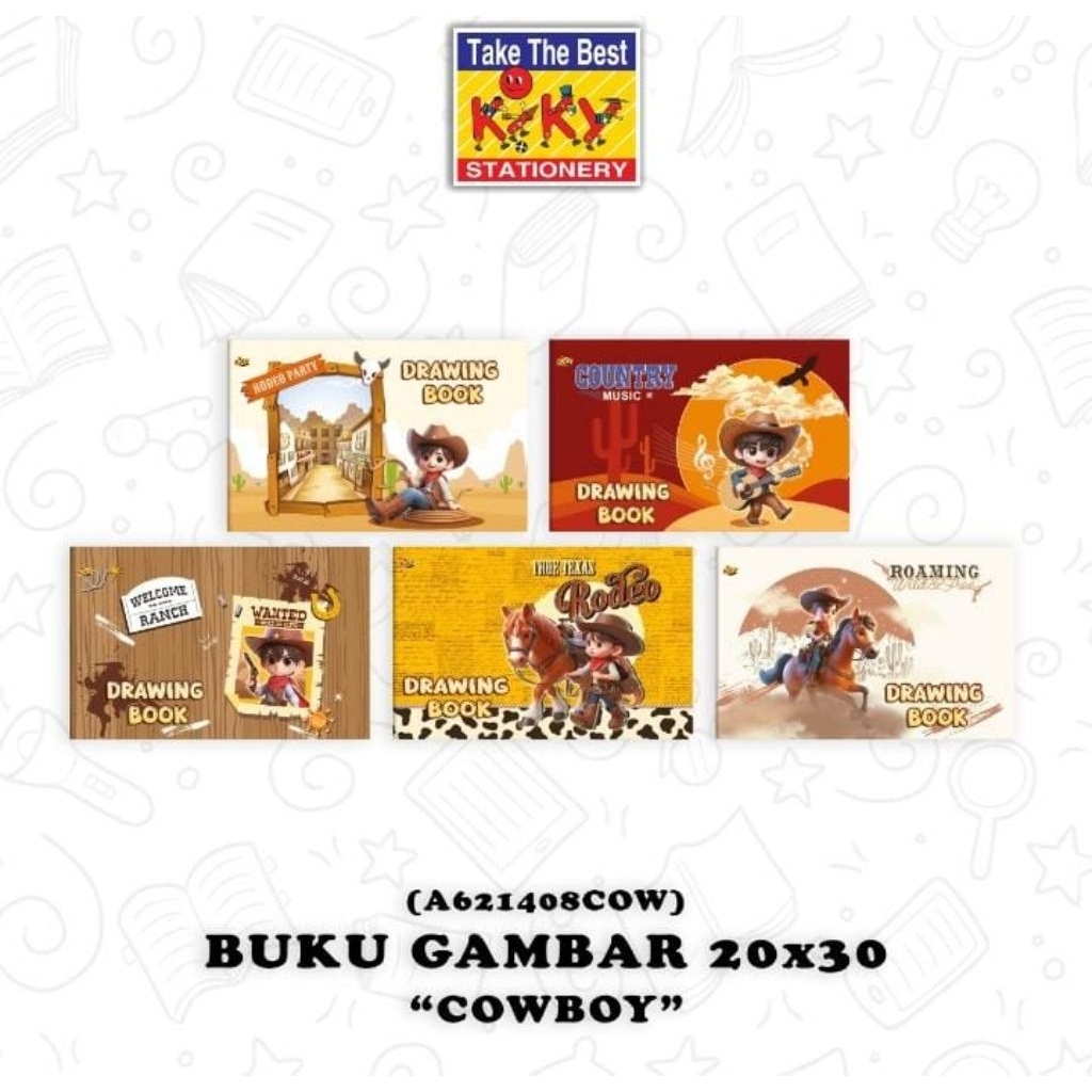 

BUKU GAMBAR A4 KIKY KIKI BUKU GAMBAR SAMPUL MOTIF LUCU / 30x20 CM