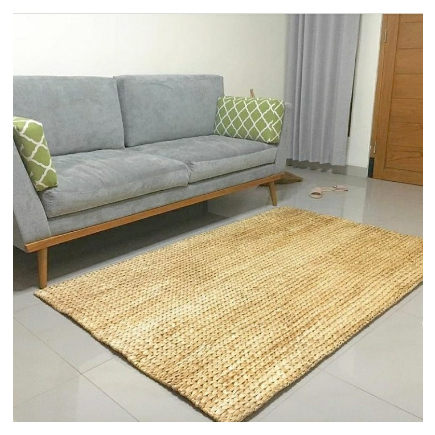 Rug Karpet Kotak Anyaman Eceng Gondok Super Lebar
