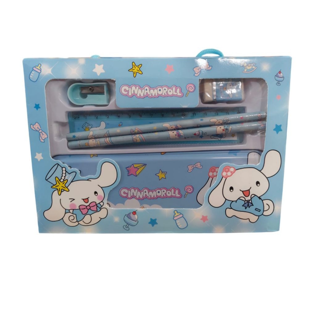 

(1 SET) Study Set Kuromi / Cinnamoroll / 1 Set Isi Tepak Dan Alat Tulis / Study Set 107