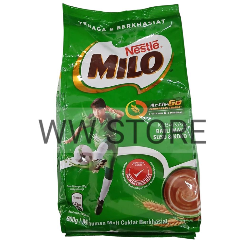 

Minuman serbuk malt dengan susu dan cokelat IMPORT Malaysia Nestle MILO 900g
