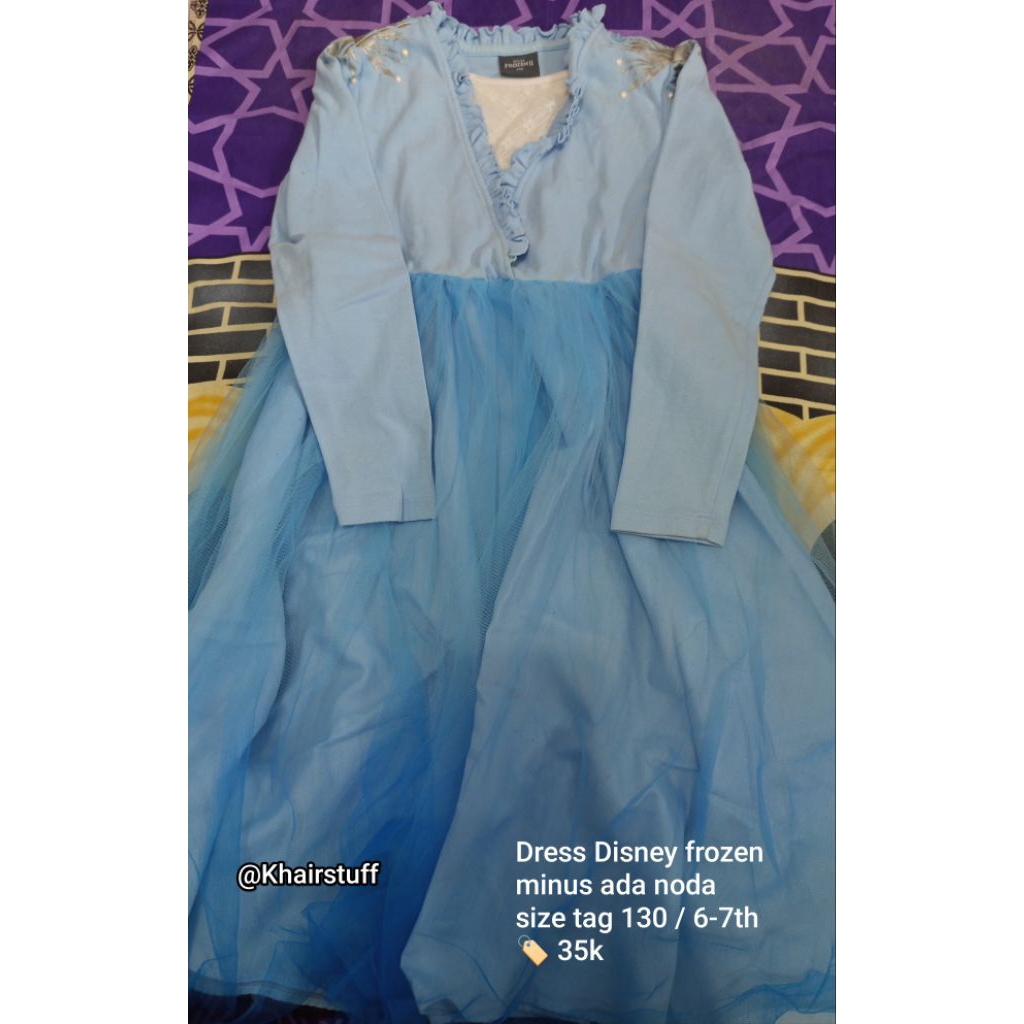 Preloved dress anak frozen, dress kutung anak