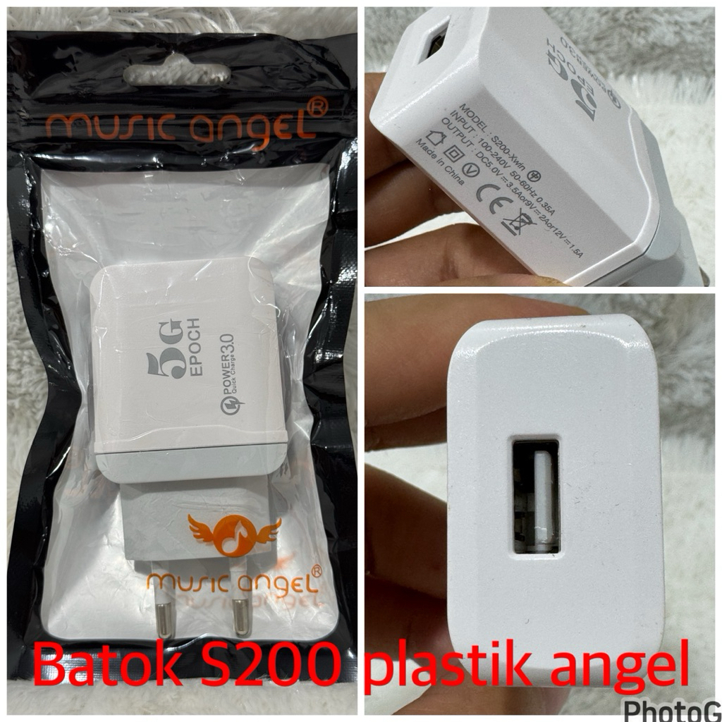 [TR-533] Xwin Batok S200 Packing plastik Angel 1.2A Kepala Charger