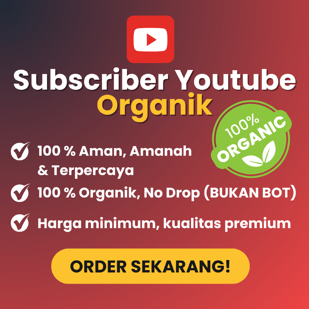 Jasa Subscriber Youtube Monetisasi | Organik, Aktif, Aman Kualitas Premium