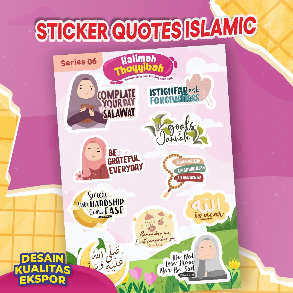 

Ghif Sticker Quotes Islamic | Affirmation Words Kata Afrimasi Mimpi Strong Proud Enough The best Senyum | Aesthetic Sticker Estetik Stiker HP | Series 06