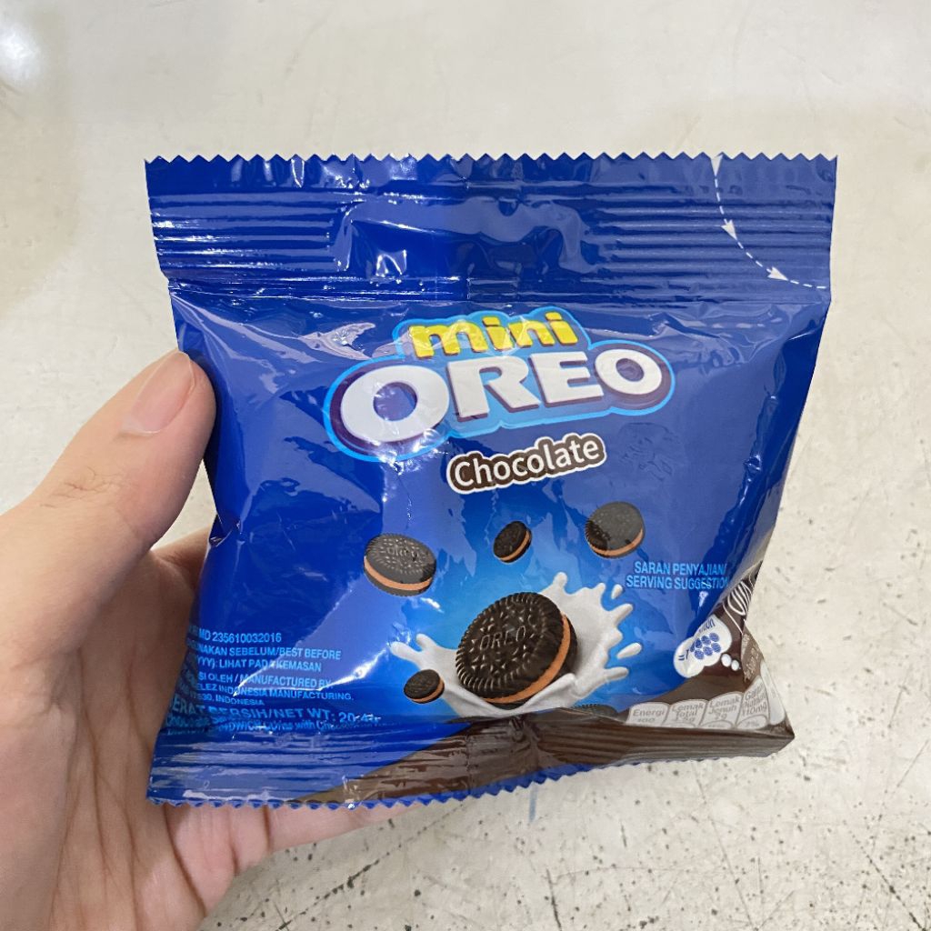 

Oreo mini chocolate sachet 20.4 gram | oreo mini cokelat