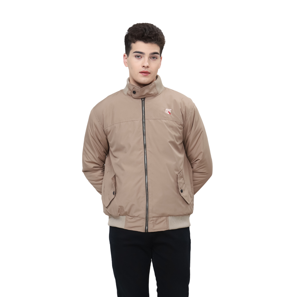 Growl Khaki Lorenzo Jaket Harrington Casual Pria