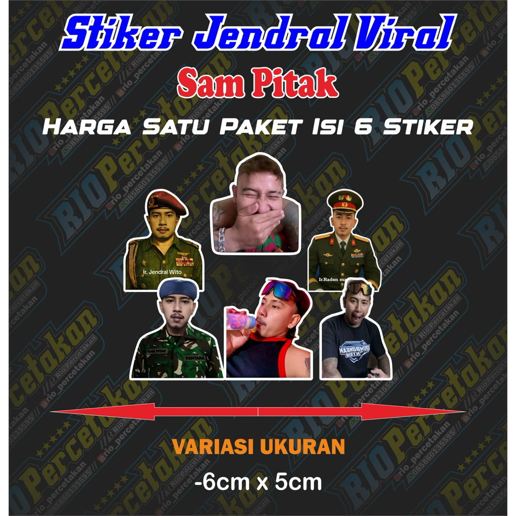 

Stiker viral sam pitak darah ini merah jendral