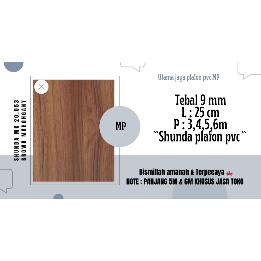 Shunda Plafon Serat Kayu Doff MK 20053