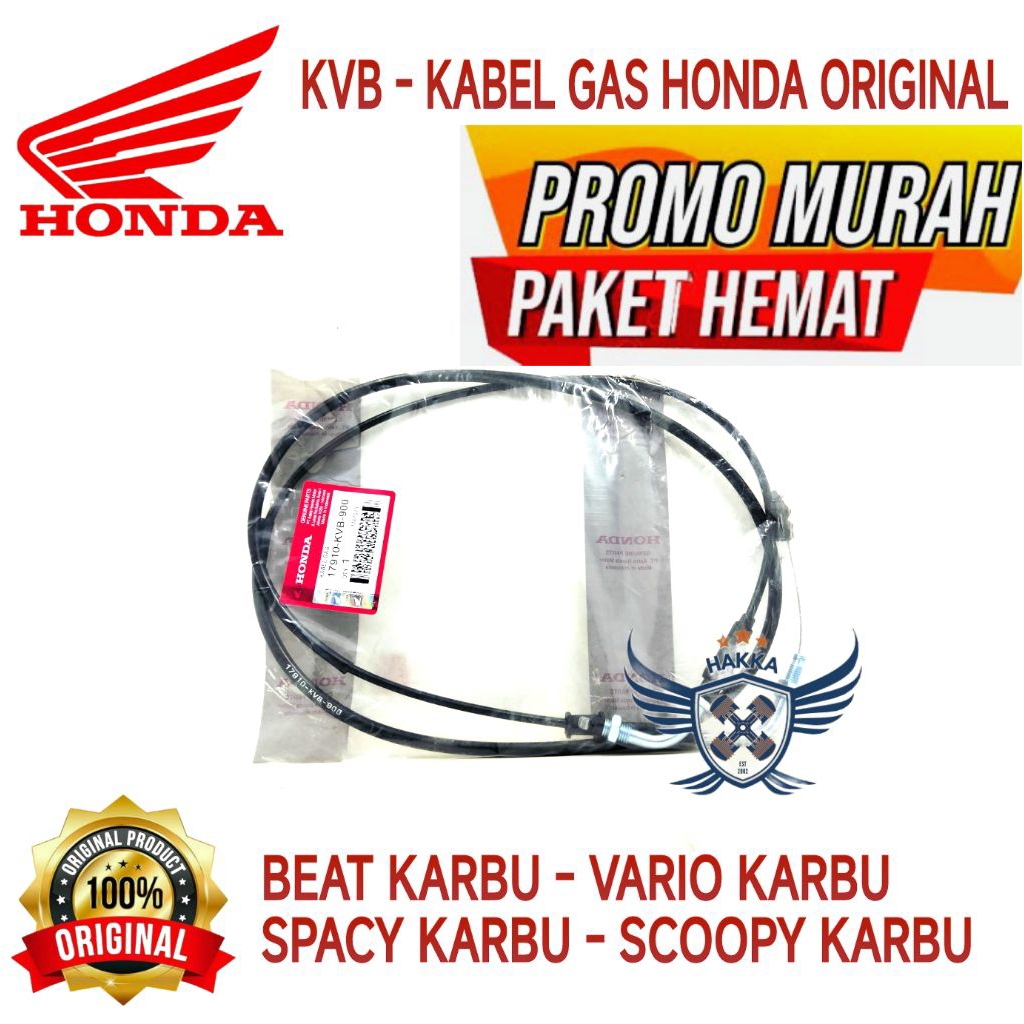 KVB ORIGINAL KABEL GAS HONDA BEAT KARBU, ORIGINAL KABEL GAS HONDA VARIO KARBU, ORIGINAL KABEL GAS HO