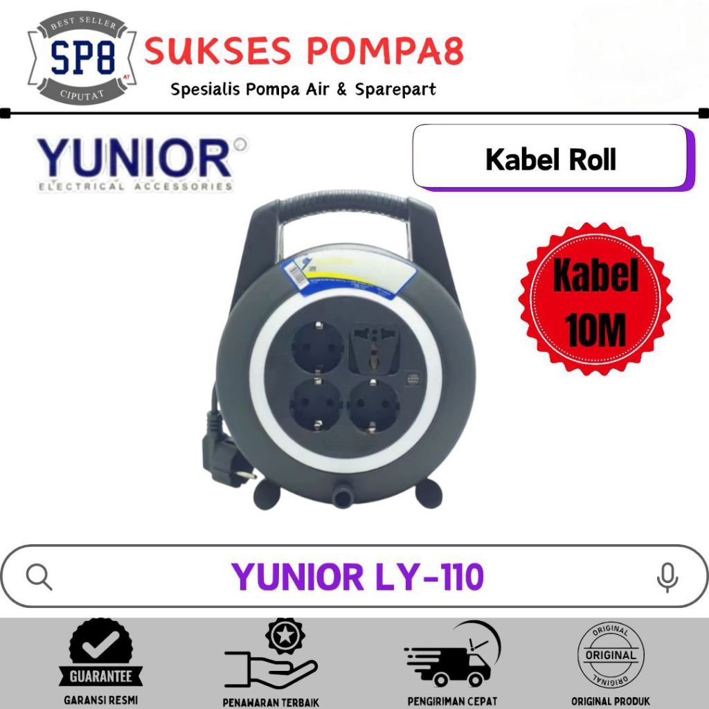 Yunior LY-110 Kabel Roll 10M / Kabel Roll Box Arde