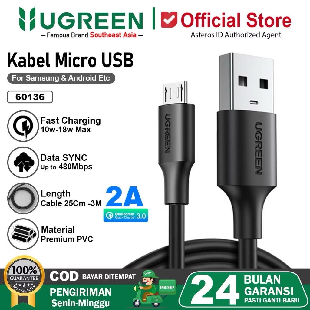 UGREEN Kabel Data Micro USB Fast Charging QC3.0 Premium Braided / Charger Micro USB