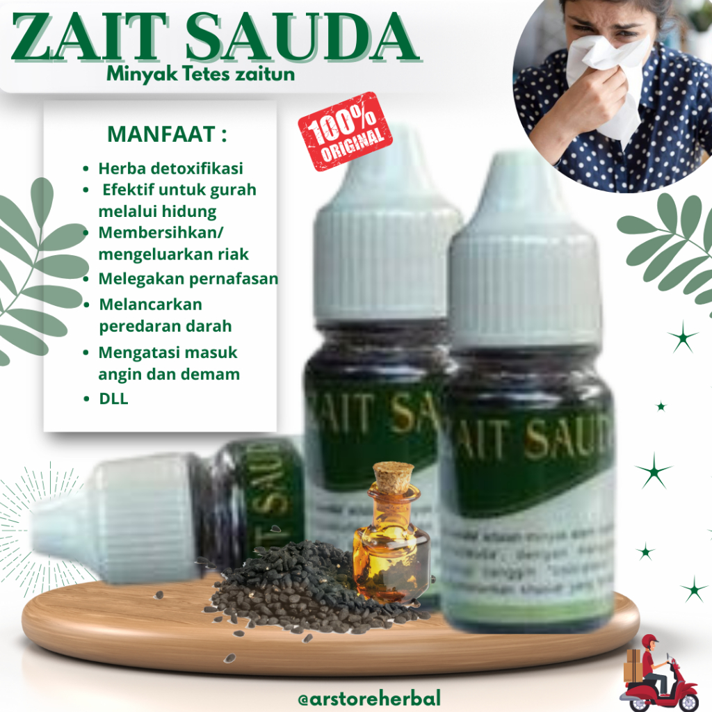 Gurah Hidung Zait Sauda Herbal 10ml – Hilangkan Lendir, Riak & Redakan Batuk Flu