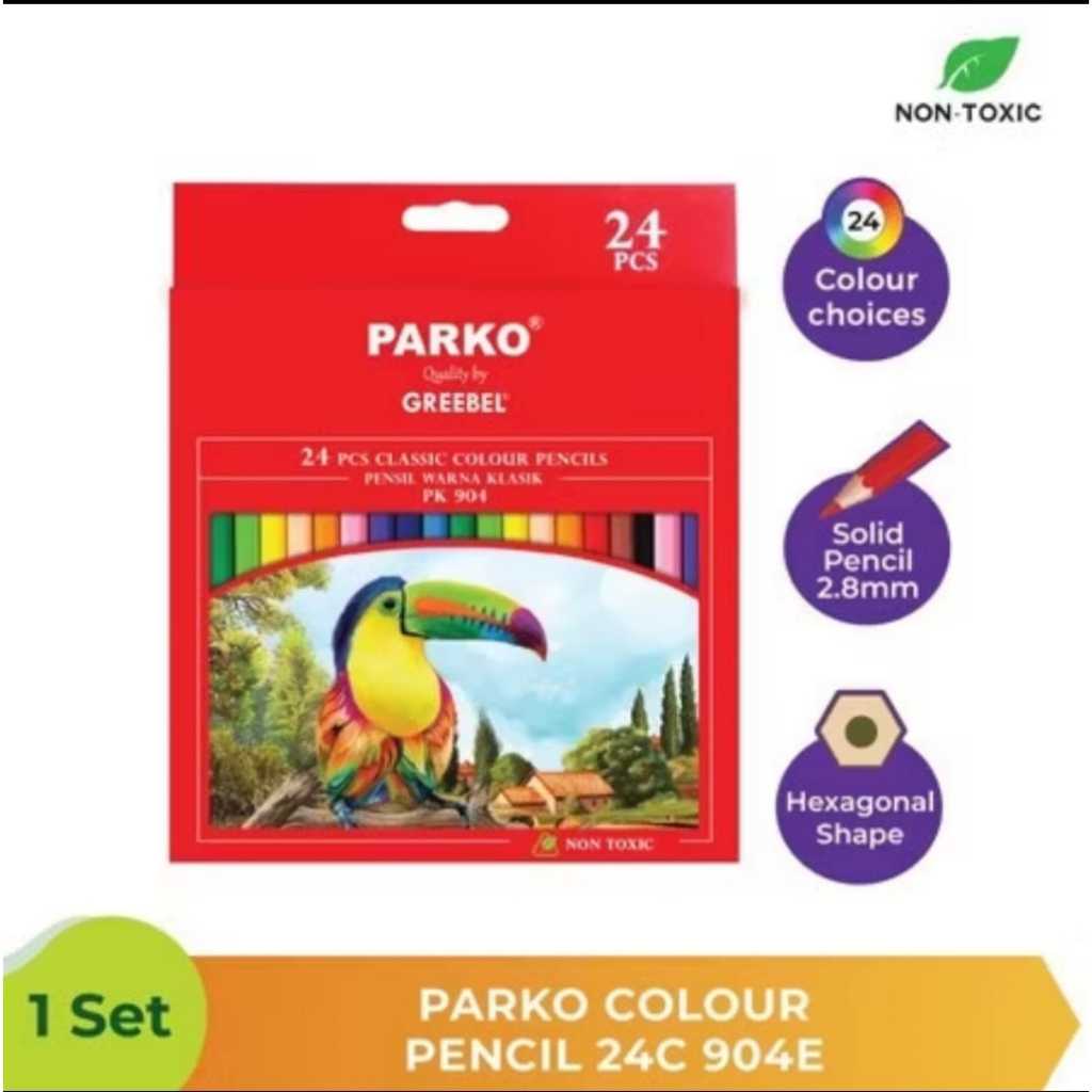 

PENSIL WARNA GREEBEL PARKO 24 WARNA NON-TOXIC
