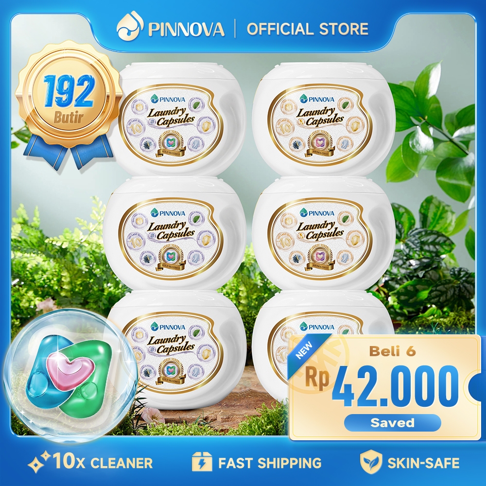 PINNVOA Laundry Gel Ball【3-in-1 192Pcs】 Laundry Gel Ball Sabun Cair Cuci Baju Sabun Deterjen Gel Lau