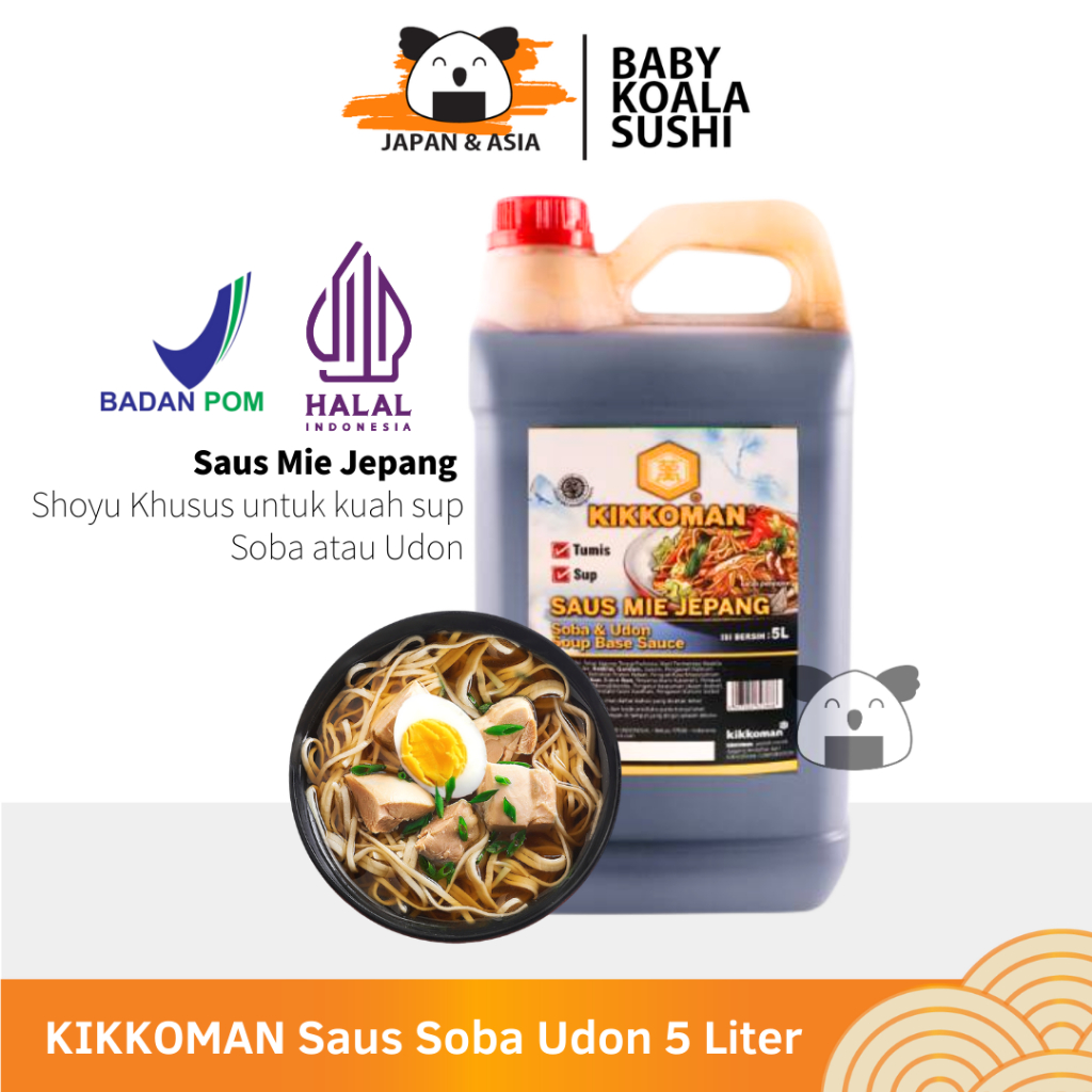 

KIKKOMAN Soba & Udon Soup Base Sauce 5 Liter Halal
