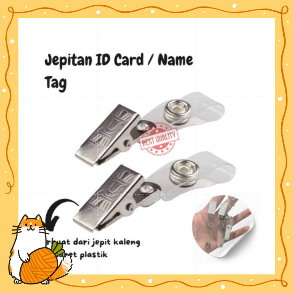 

Jepitan ID Card / Name Tag / Metal Clip