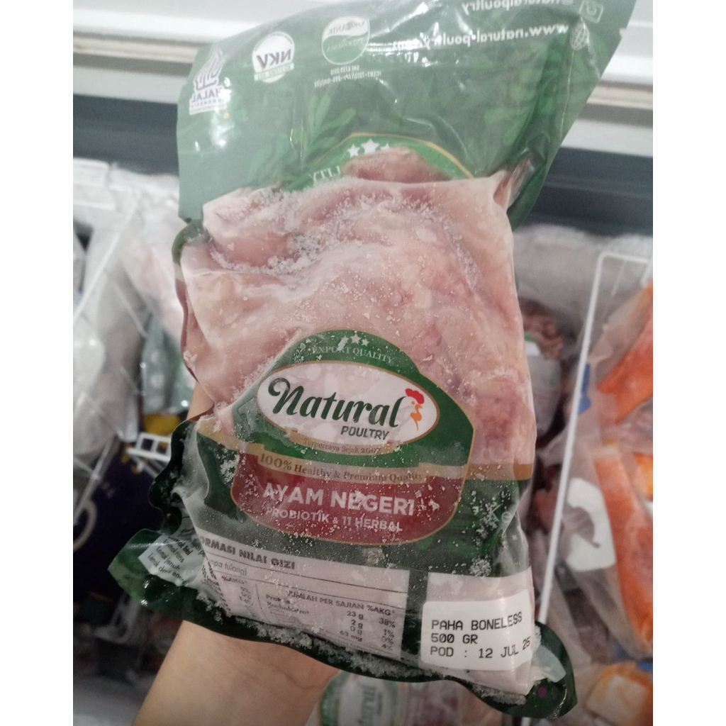 

Natural Poultry Paha Boneless 500gr / daging paha tanpa tulang 500gr