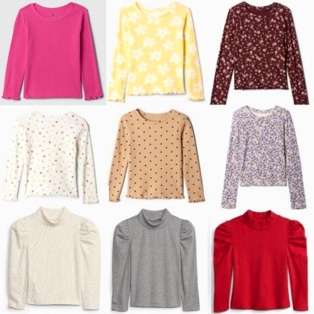 Kaos rib anak perempuan baby gap