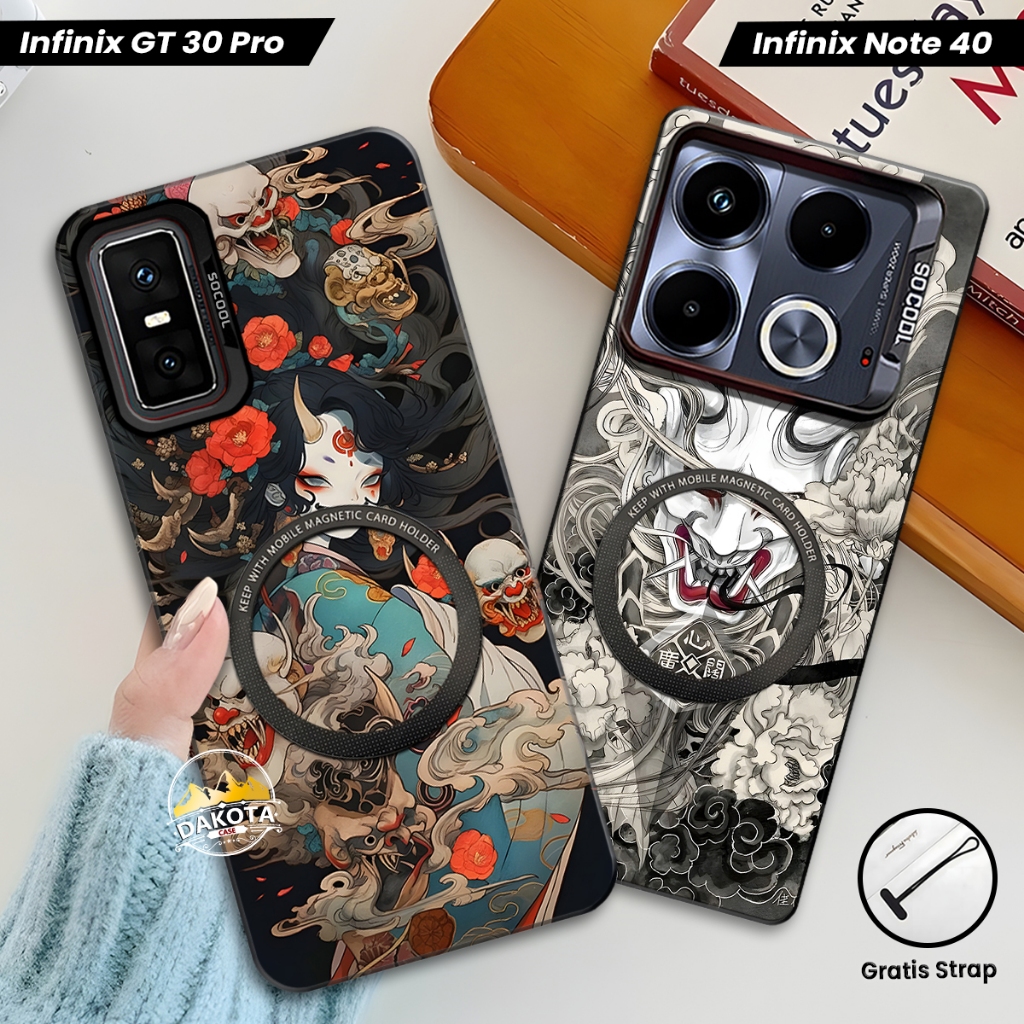 Casing Magnetic Infinix GT 30 PRO / GT 20 PRO / GT 10 PRO IMD Hologram Gambar Yokai | Casing Support