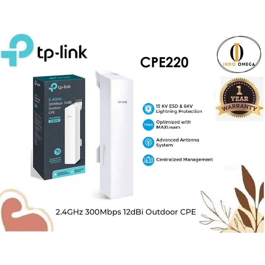 TPLINK CPE220 2.4Ghz 300Mbps 12dBi Outdoor CPE220