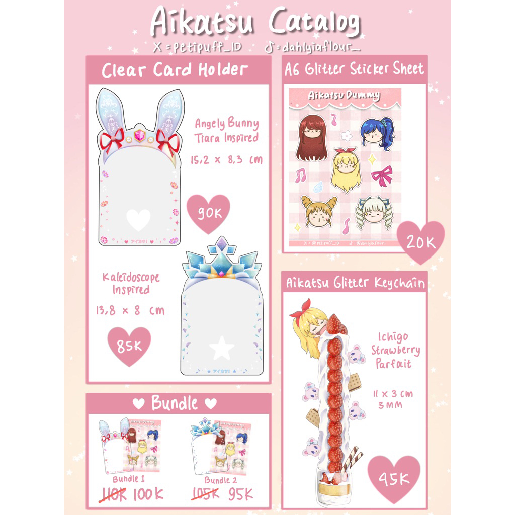 Merch Aikatsu Fanmade Card Holder Sticker Keychain