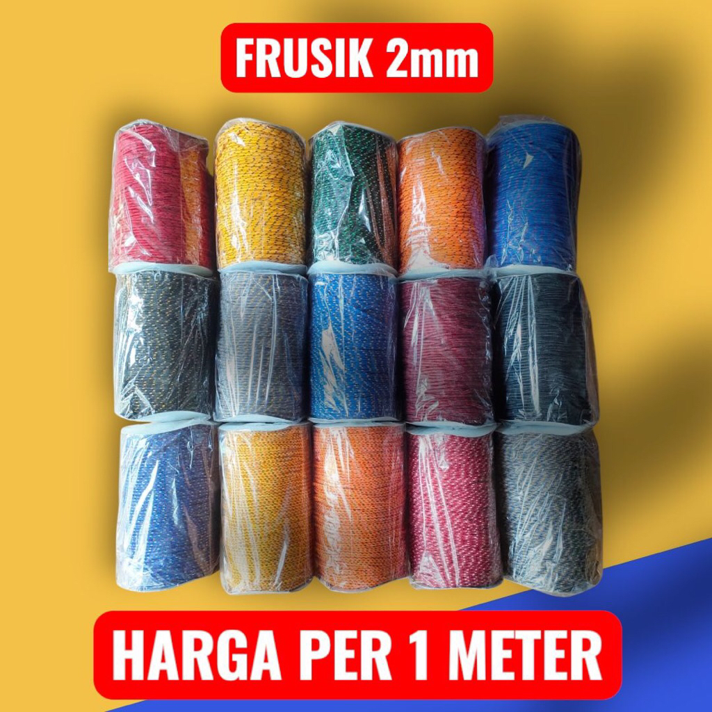 

Tali Frusik - Tali Prusik Gelang Ukuran 2 mm Harga Per Meter - Tali Prusik Pengikat Tenda Flysheet Camping Outdoor
