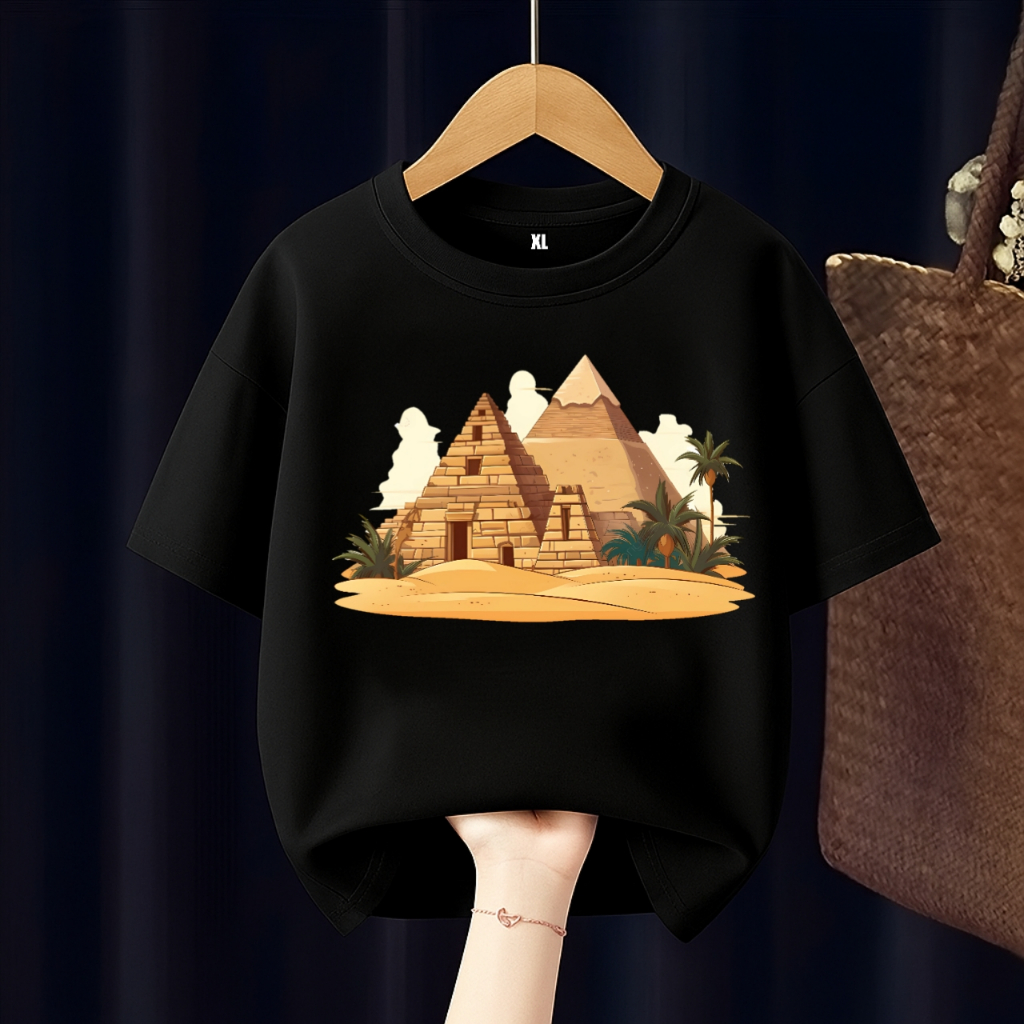 BAJU KAOS ANAK PIRAMIDA MESIR BAJU ANAK UNISEX LENGAN PENDEK