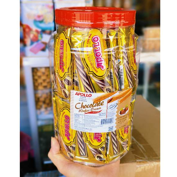 

Apollo Wafer Stick Chocolate Jar 11 gr x 45 pcs Toples