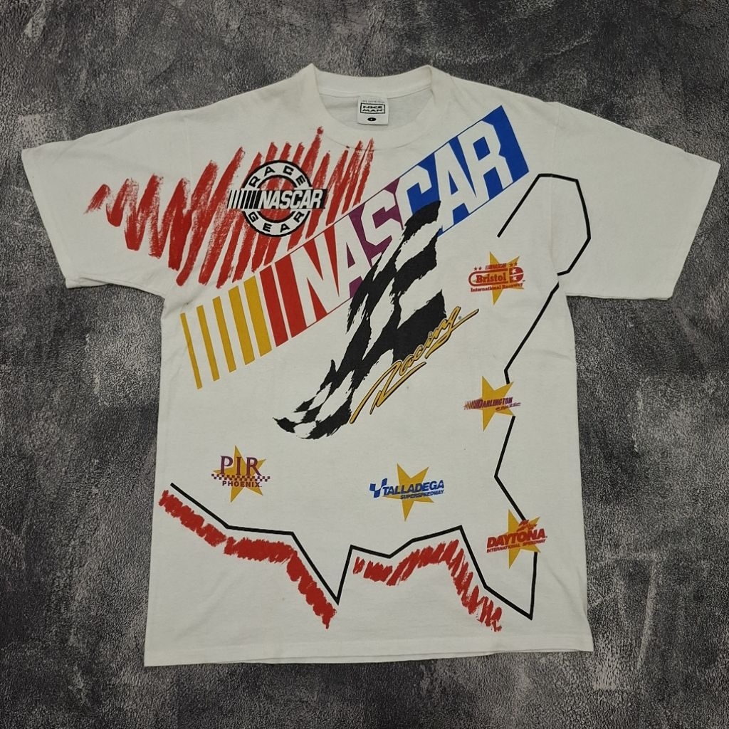 Kaos Vintage Nascar All Over Print