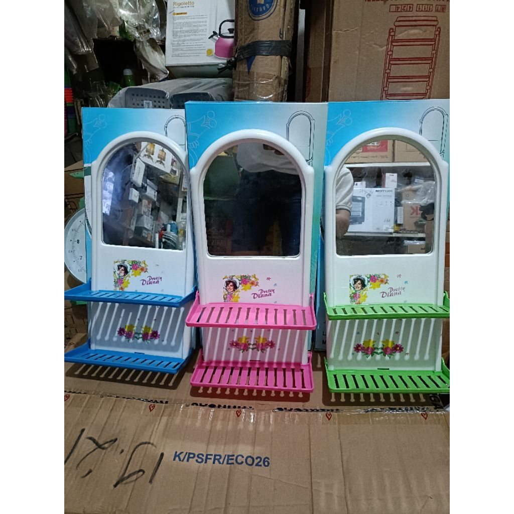 CERMIN / KACA KAMAR MANDI / BATH HOLDER SUSUN 2 PLASTIK