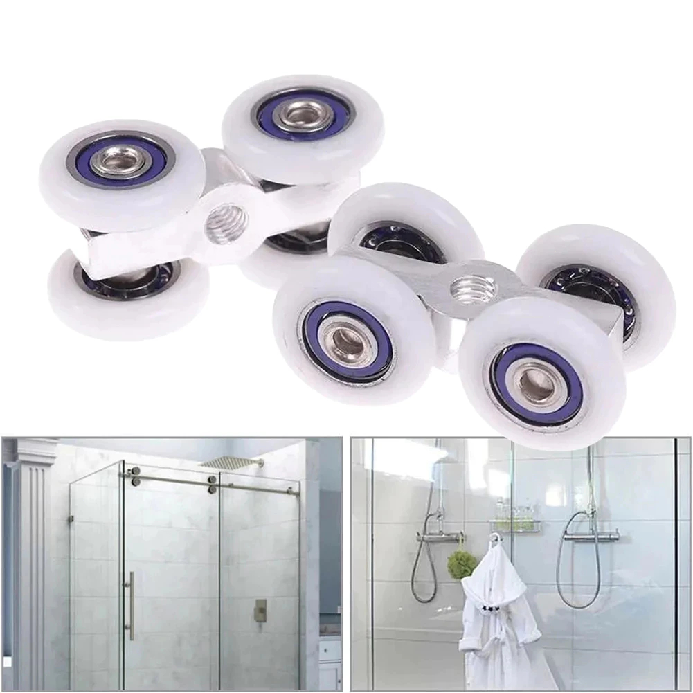 Roda Pintu Geser Kamar Mandi Pintu Kaca Jendela Pintu Geser Katrol Halus Tahan Aus cutenery