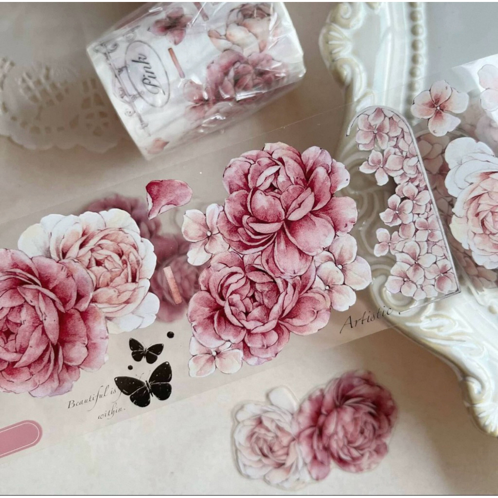 

Yi Er Rouge Window Roses PET Tape