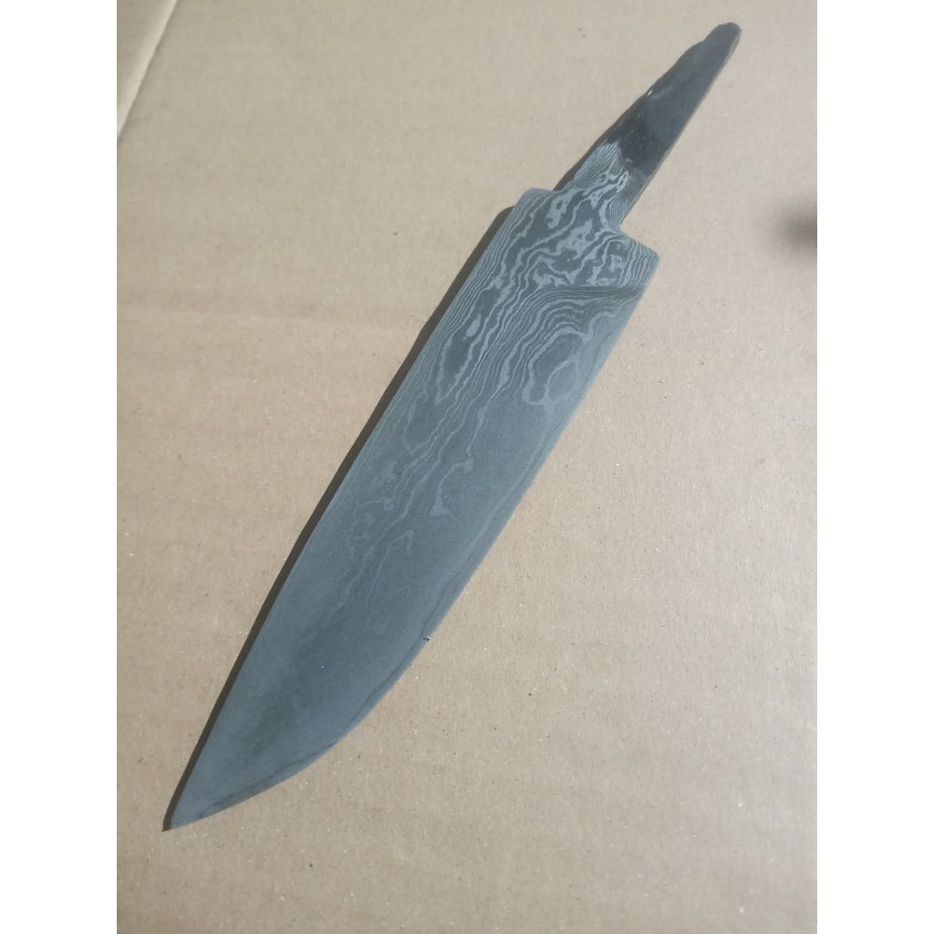 Blank Pisau Pamor Damaskus/ Balik Mipih